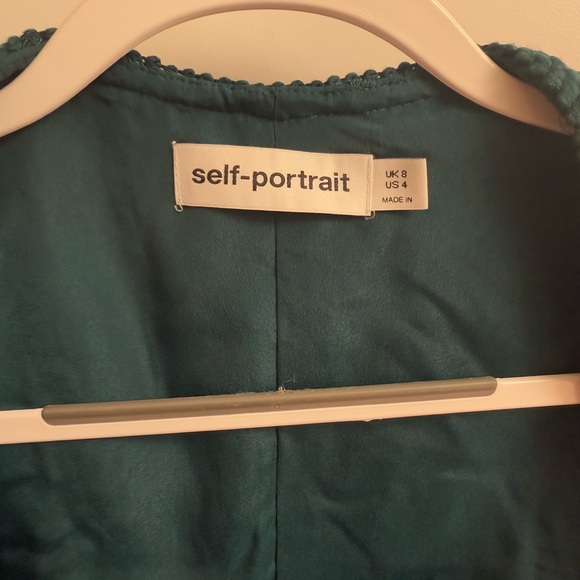 self portrait TEAL LACE BODICE MIDI DRESS - Picture 9 of 16